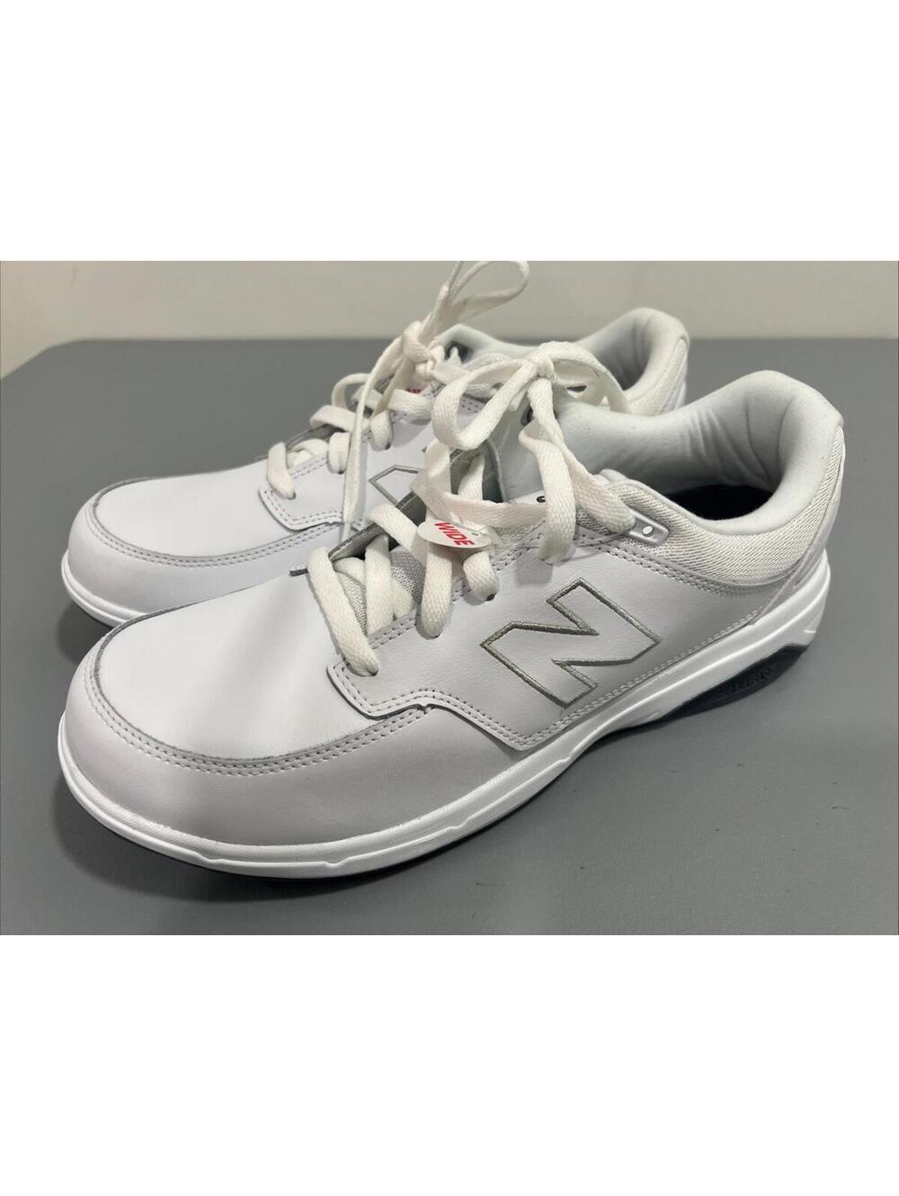 New Balance Men's White & Gray Sneakers SIZE 10 2E WIDE